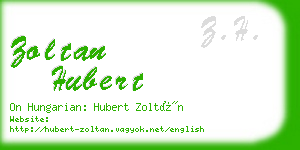 zoltan hubert business card
